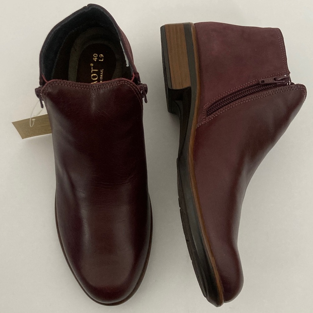 Naot Women’s Maroon Ankle Booties Size 40